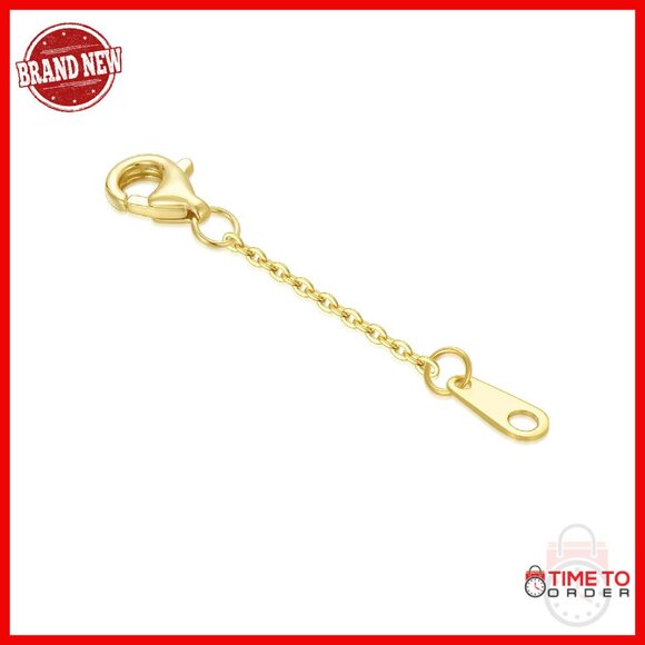 Real Gold Necklace Extender Chain 1-5 Inch Adjustable Jewelry Extension